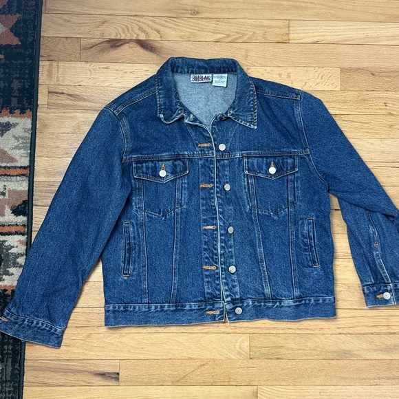 Vintage Bill Blass jeans 100% cotton Jean jacket front pocket medium blue wash - Picture 11 of 11